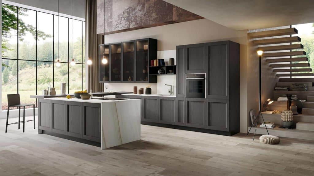 cuisine style industriel bois noire