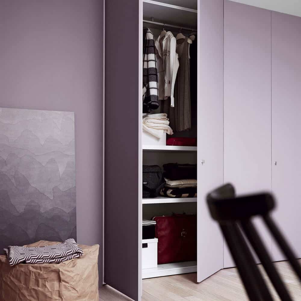placard portes pliantes a peindre violet
