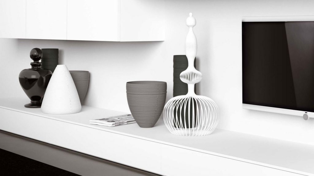 meuble tv bas design annecy blanc et noir