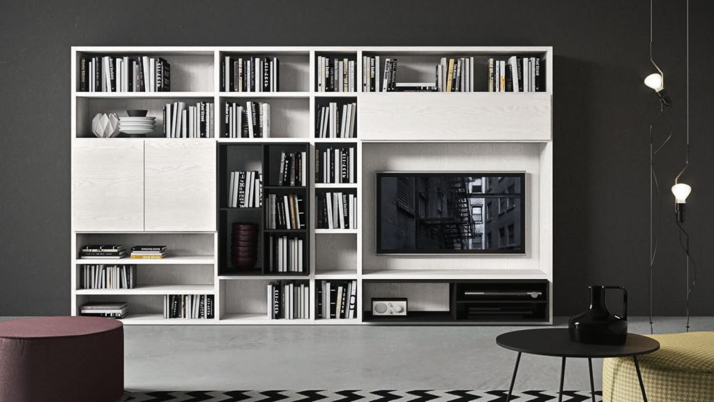 meuble tv bibliotheque