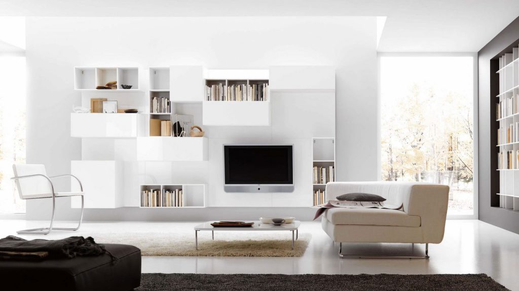 meuble tv genève blanc bibliothèque
