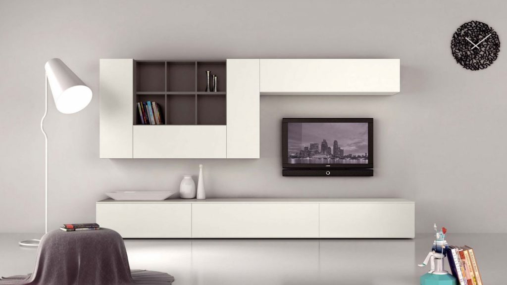 meuble tv design genève blanc