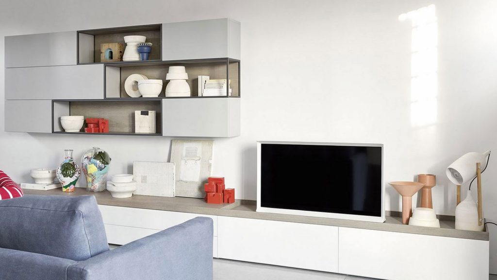 meuble télé design geneve blanc