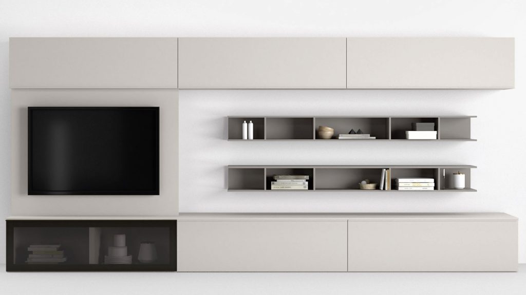 meuble tv design grenoble taupe