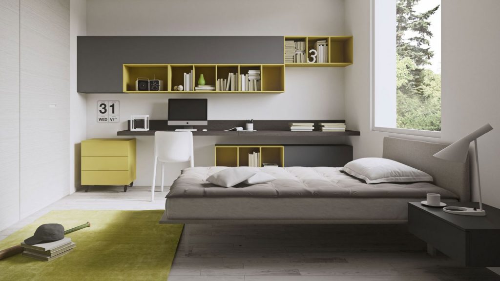 chambre ado annecy jaune