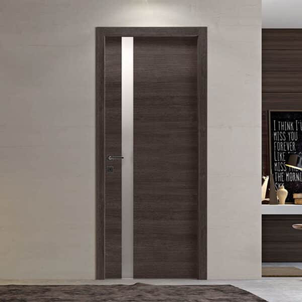 p13- Bloc-porte DECO, Vetri Stretto, décor chêne moka