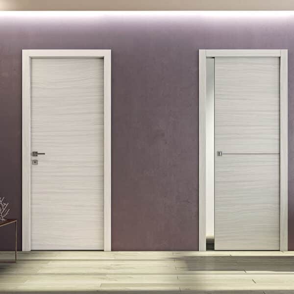 p15 - Bloc-porte DECO, Integra, décor Olmo baltico et porte coulissante, Inserti Duo, Décor Olmo Baltico