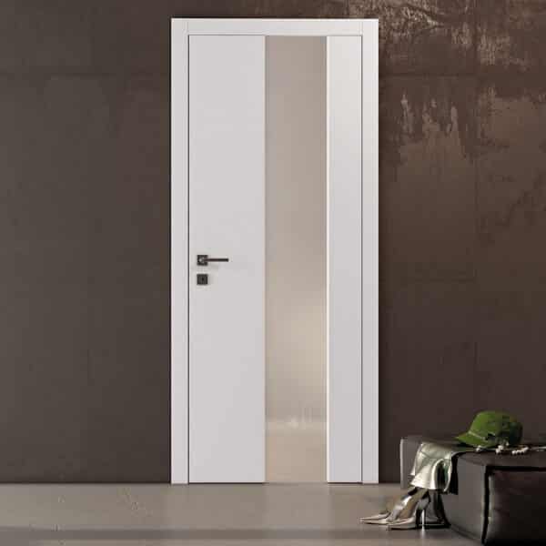p18- Bloc-porte DECO, Vetri asimmetrico, laque blanc