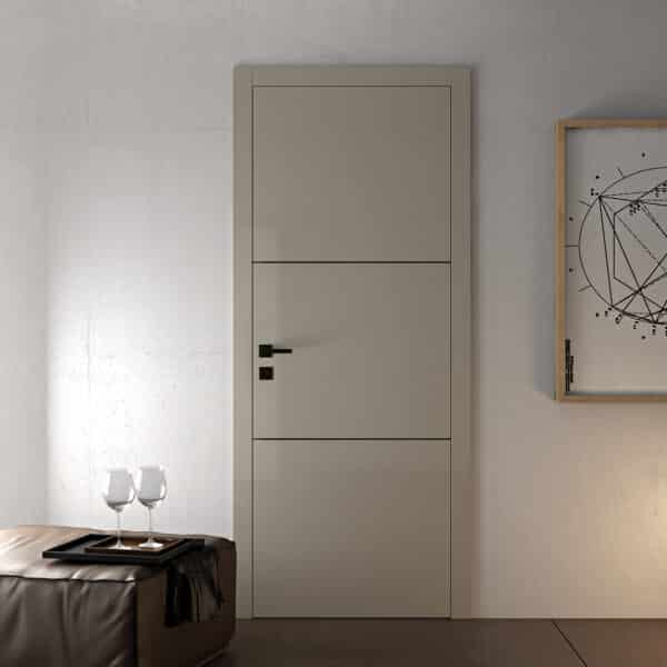 p21 - Bloc-porte DECO, Inserti Trio 1-1-1, Laque canapa
