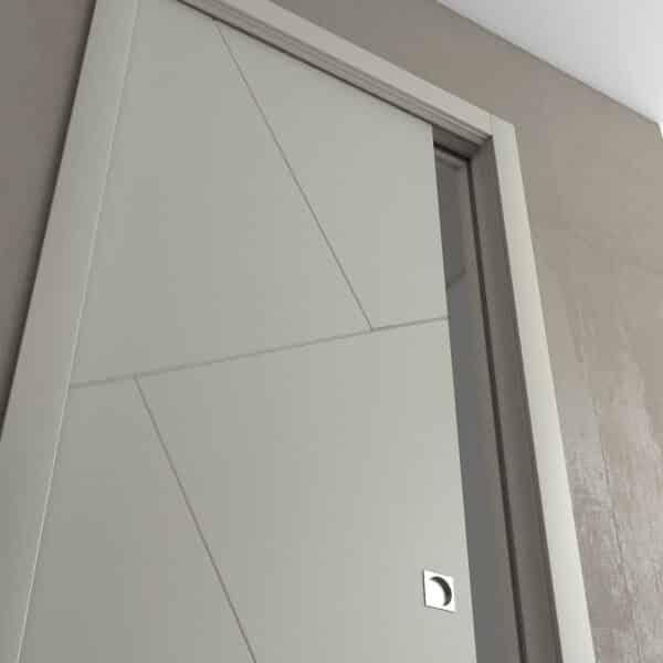 p25 - Porte coulissante DECO, riga milano, laque canapa - zoom rainure