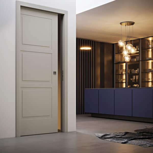 p27 - Porte coulissante DECO, luna parigi, laque canapa