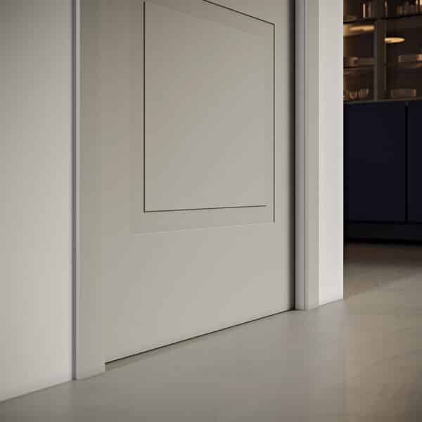 p27 - Porte coulissante DECO, luna parigi, laque canapa - zoom moulure