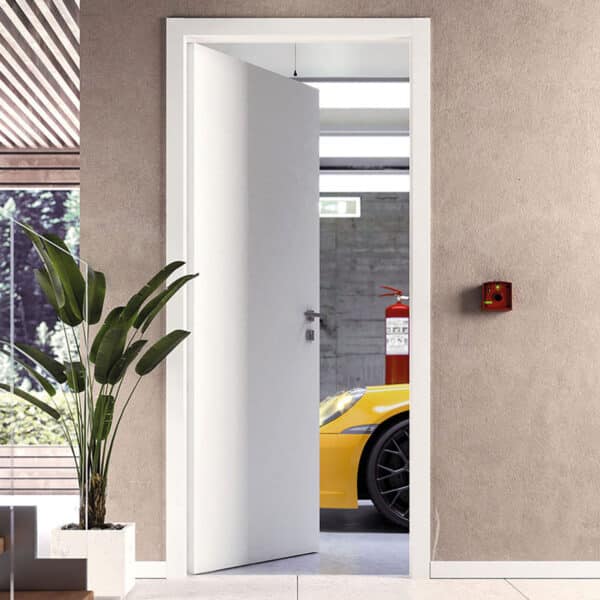 p28 - Bloc-porte isotherme DECO, integra, laque blanc