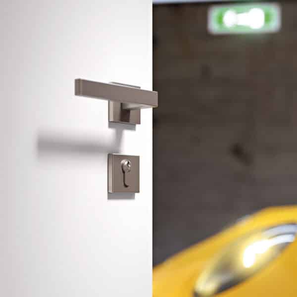 p28 - Bloc-porte isotherme DECO, integra, laque blanc - zoom poignee
