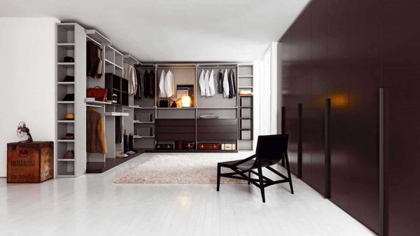 armoire dressing marron